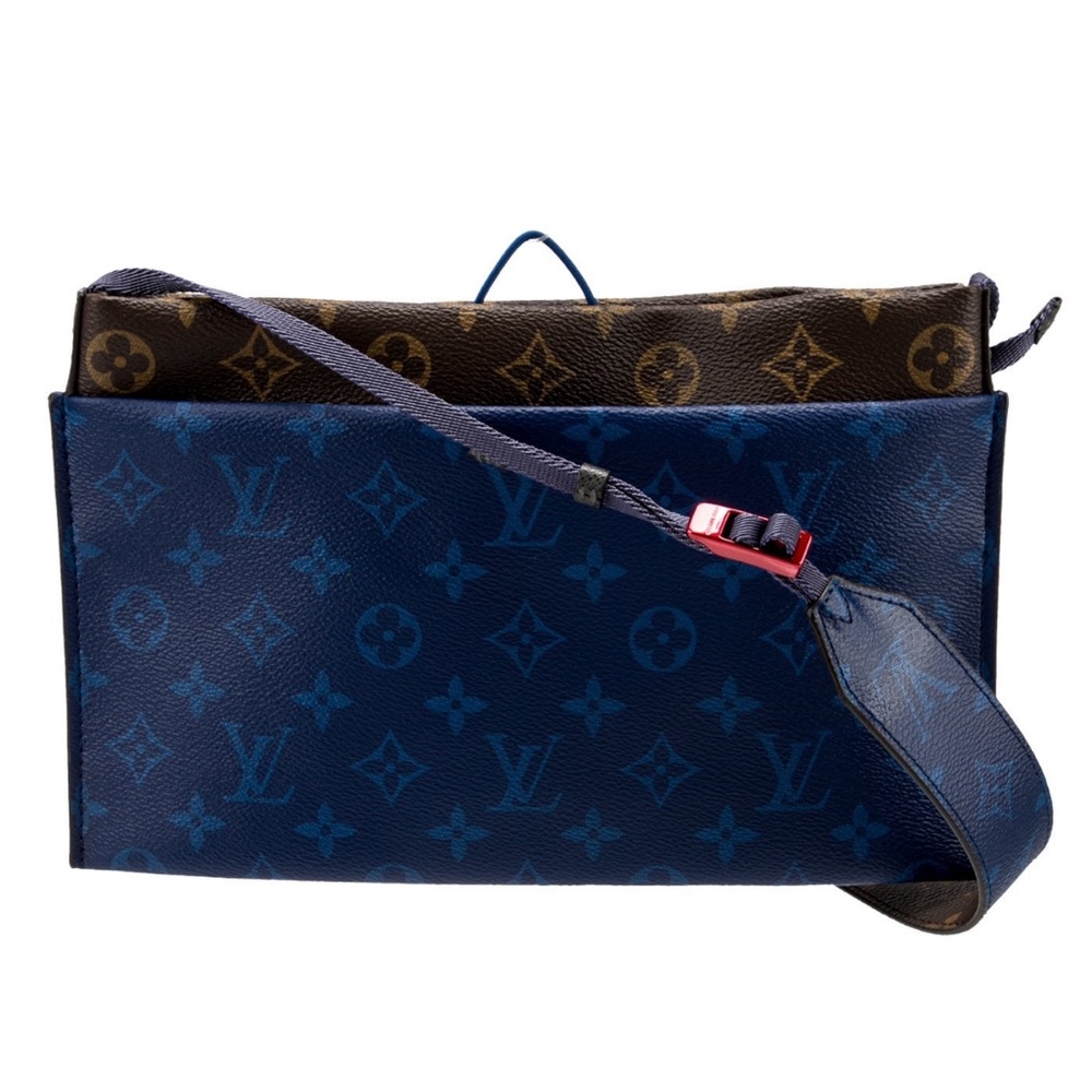 Louis Vuitton Men's Blue and Brown Monogram Pacific Outdoor Messenger Bag